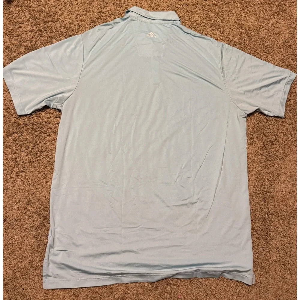 Adidas Golf Mens Light Blue ClimaLite Polo Shirt Size XL Solid Vented